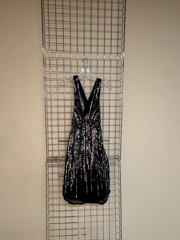 Short Black Sequin Dress