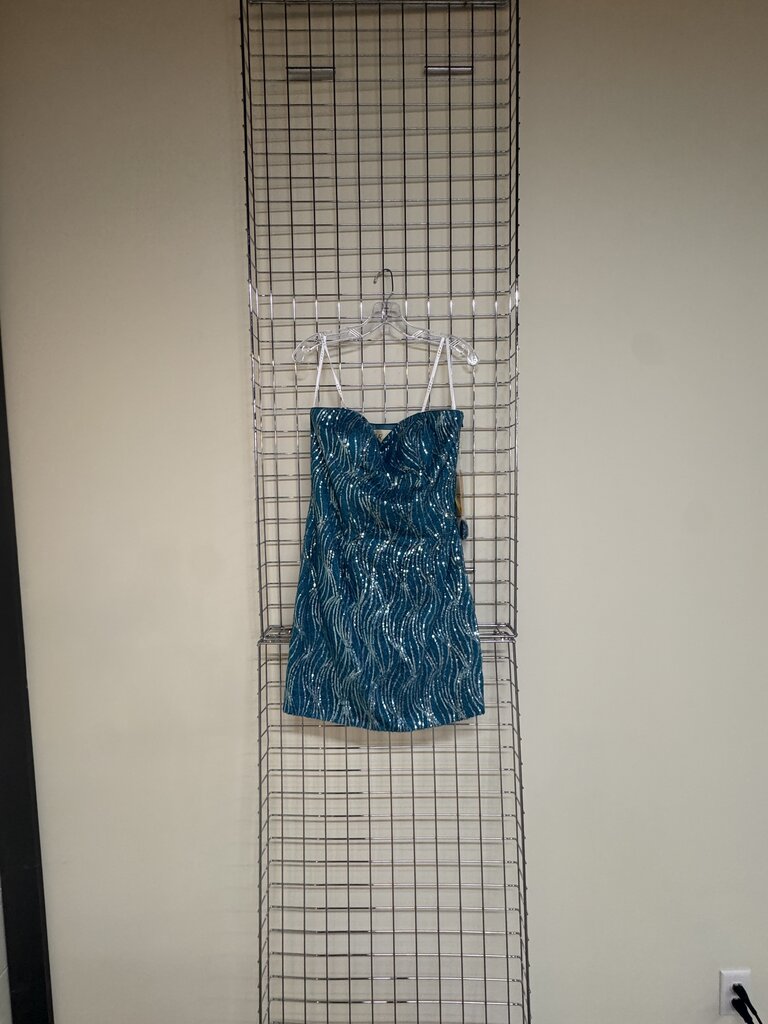 Short Blue Sequin Dress