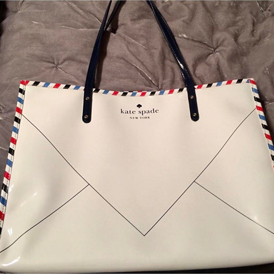 KATE SPADE PAR AVION VIA AIR MAIL TOTE BAG