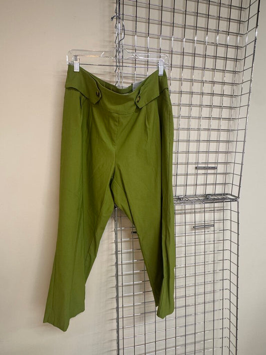 High Waisted Lime Green Dress Pant