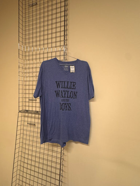 Willie Waylon & Boys V-neck Tee 2XL