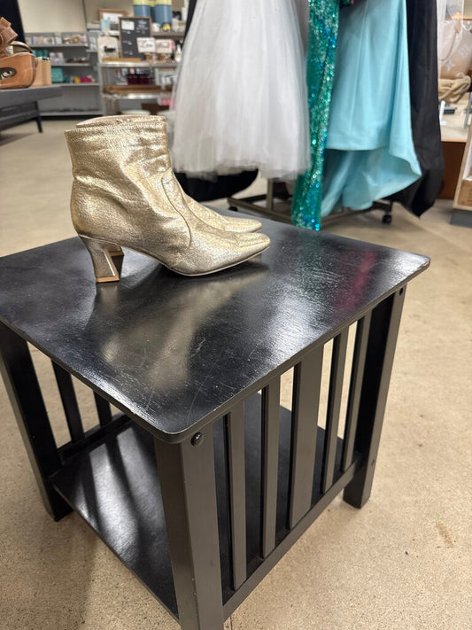 Gold ankle boots