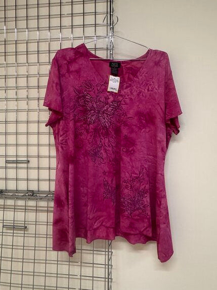 Short Sleeve V Neck Shirt 1X