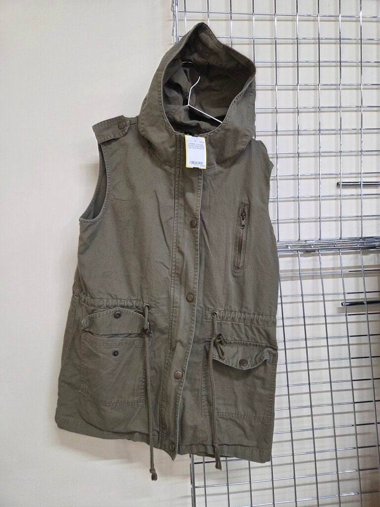 Zenana Sleeveless Zip Vest sz S