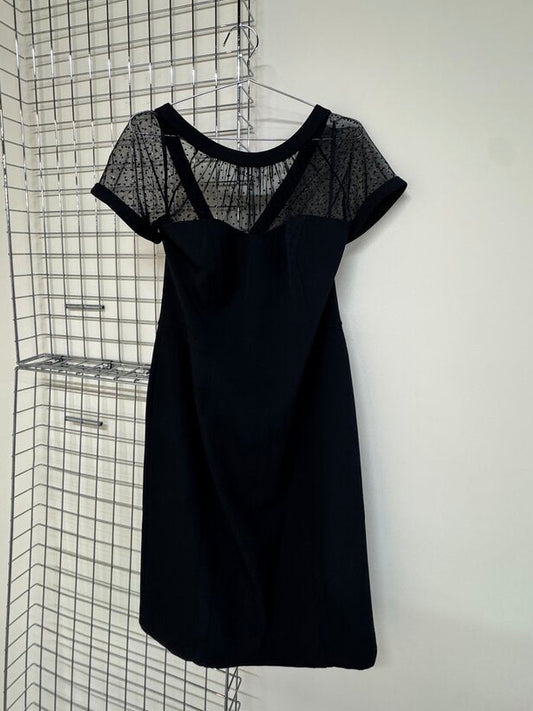 White House Black Market Black Dress sz 14