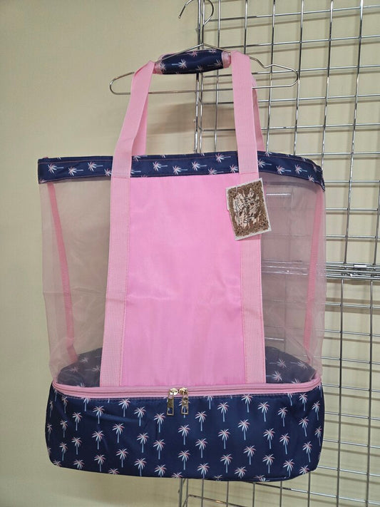 Palm Tree Pink/Blue Cooler Bag