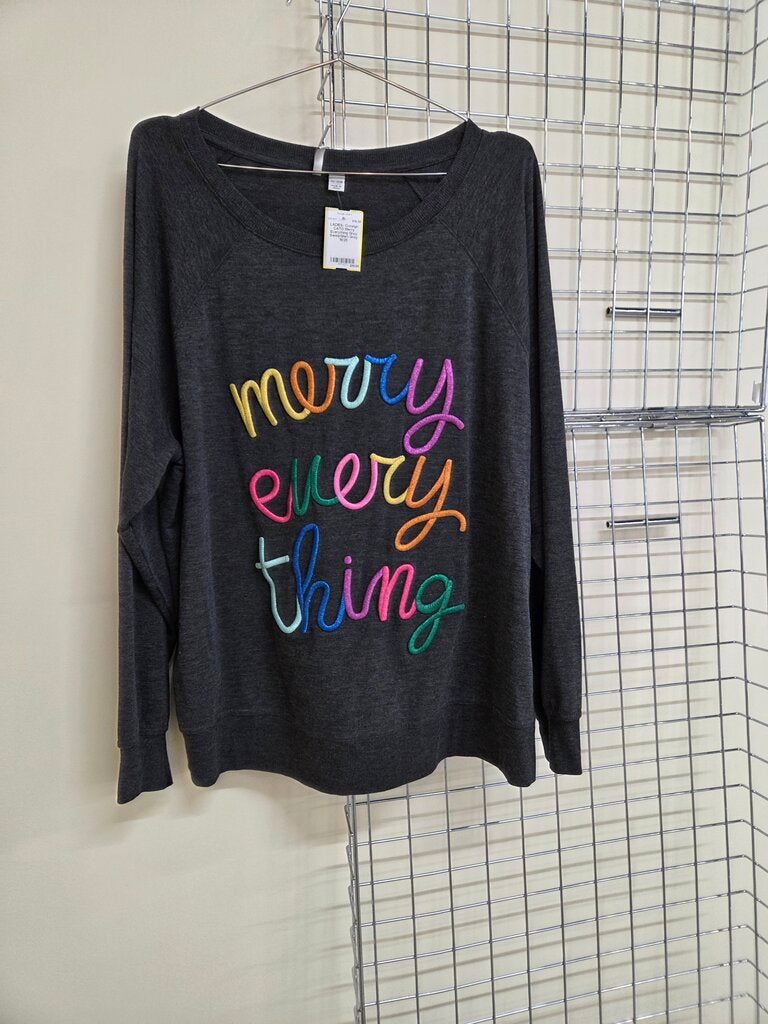 Merry Everything Grey SweatShirt