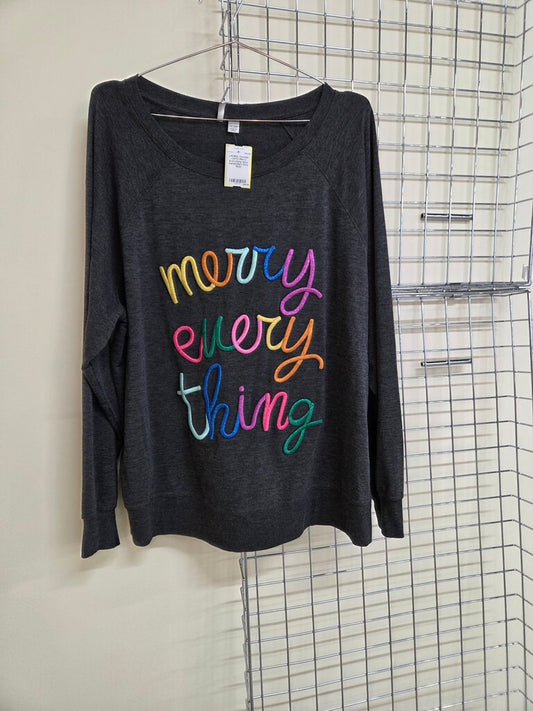 Merry Everything Grey SweatShirt