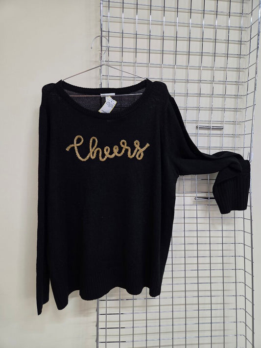Black Cheers Sweater