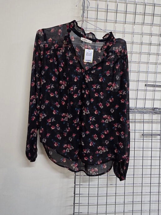 Hollister Sheer Button Up Top sz S