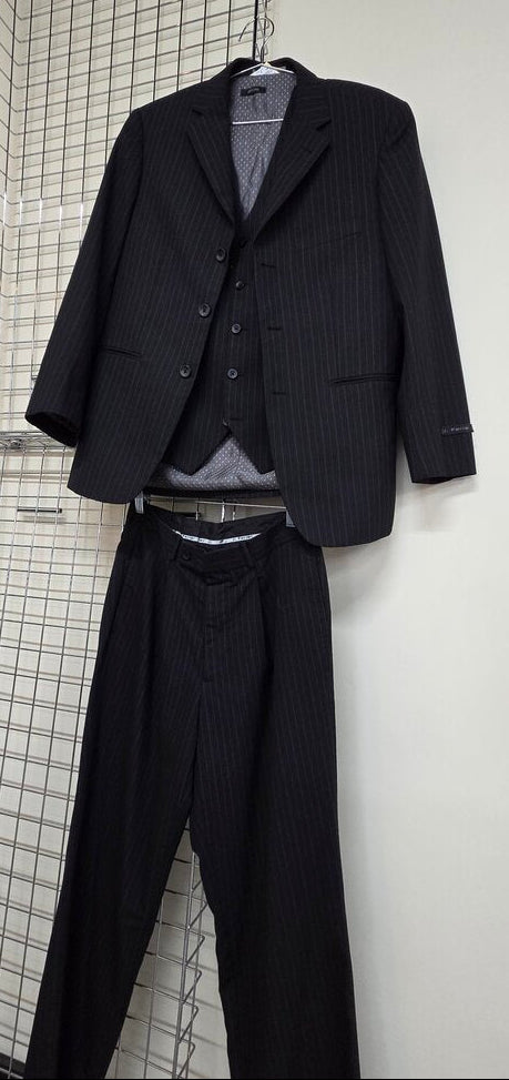 3 Piece Men's J. Ferrar J.C. Penney Dress Suit Size 40 Slacks 32x32