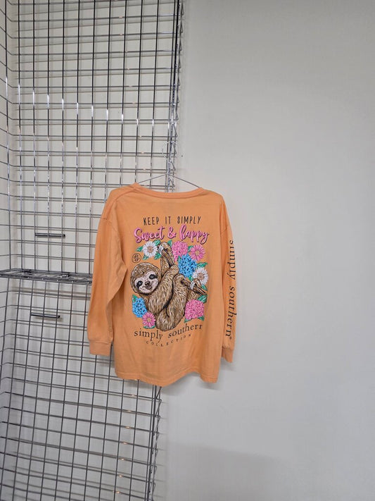 Simply Southern Long Sleeve Orange Tee