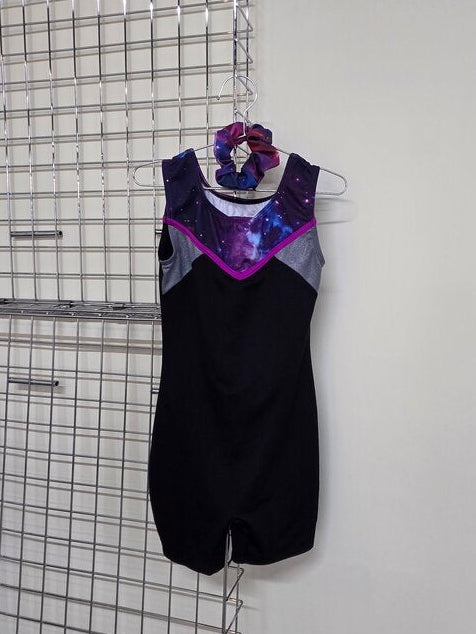 Girls Gymnastic Bodysuit with matching scrunchie