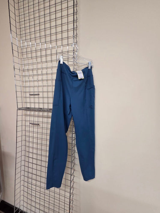 Blue Athletic leggings with pockets