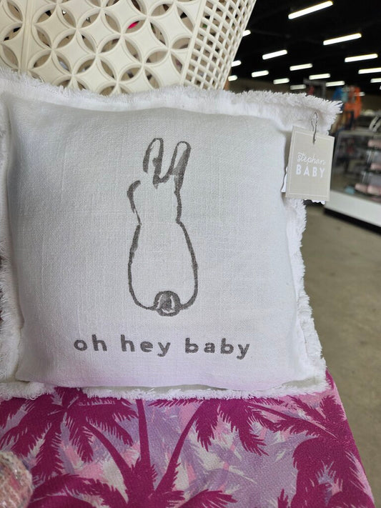 Oh Hey Baby Small Sq 11x11 Pillow