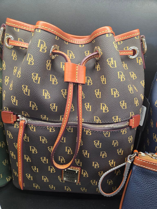 Dooney Drawstring Brown Bag