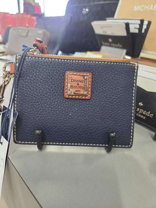 Dooney Top Card Wristlet- Navy