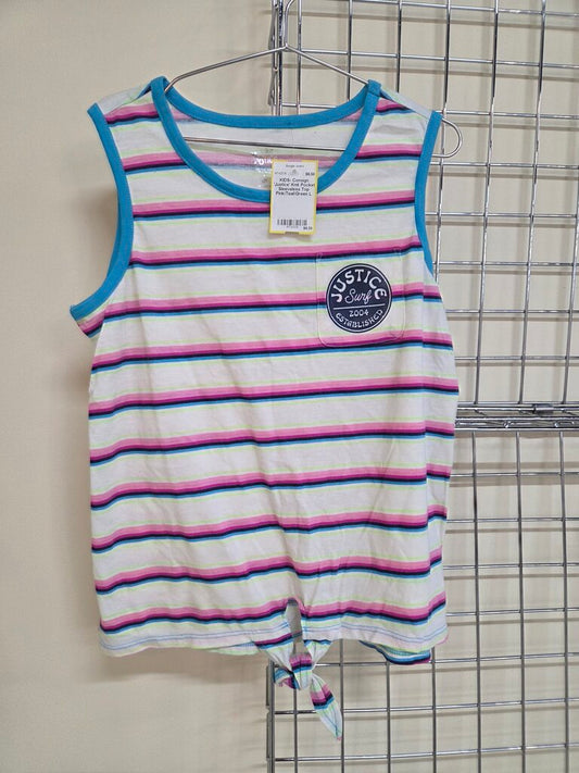 'Justice' Knit Pocket Sleeveless Top