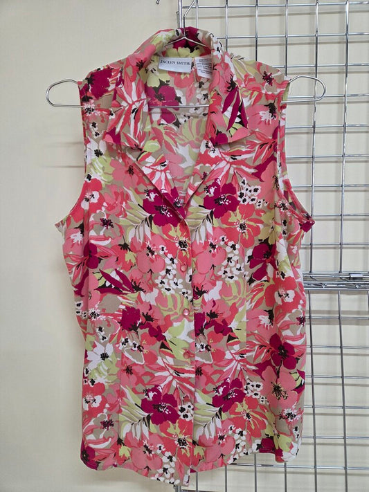 'Jaclyn Smith' Sleeveless Button Up Shirt