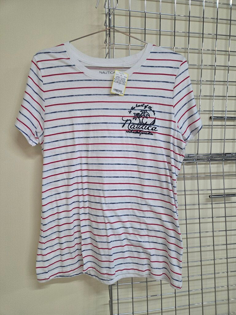 'Nautica' Embroidered Graphic & Logo S/S T-Shirt
