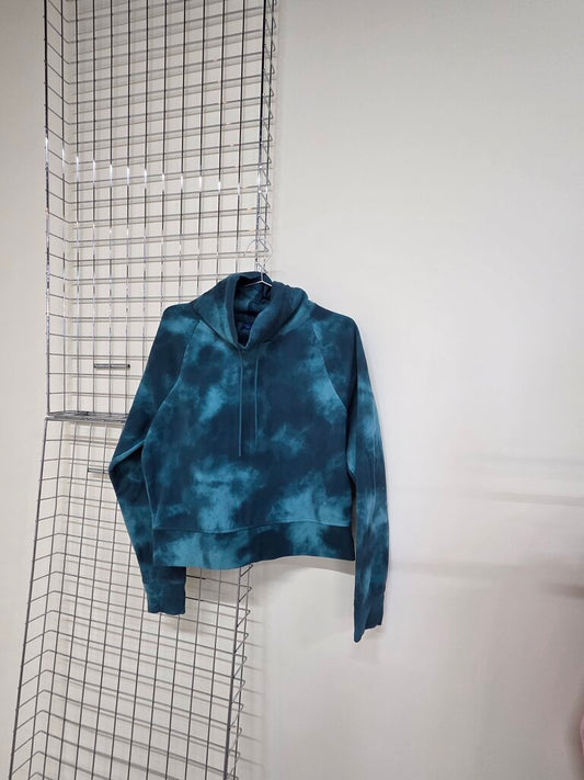 Womens Fleece Green Tie-Dye Shirt