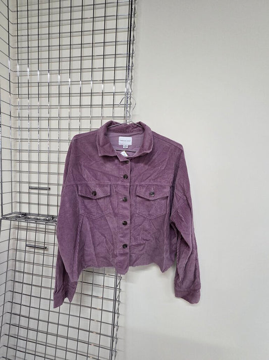 Women's Crop Corduroy Button Up Shirt