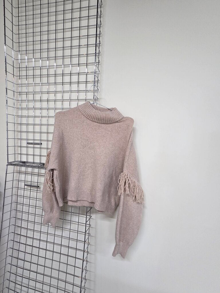 Women's Happily Grey Fringe Sweater