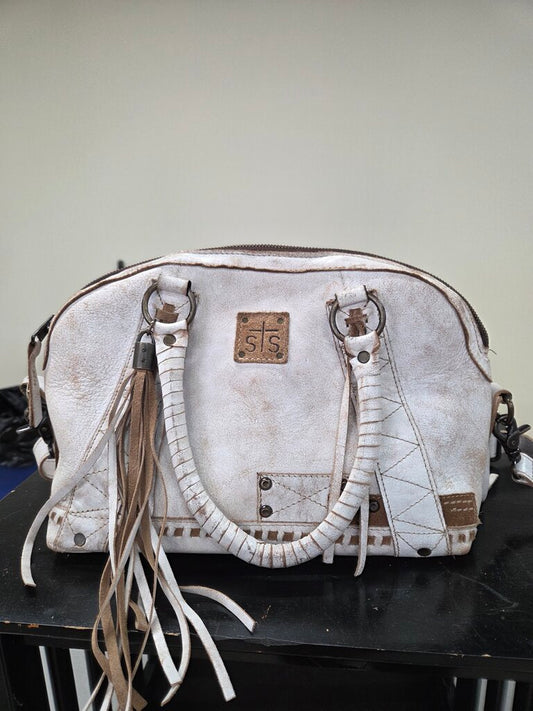 'StS Ranchwear Cremello Sansa Leather Satchel