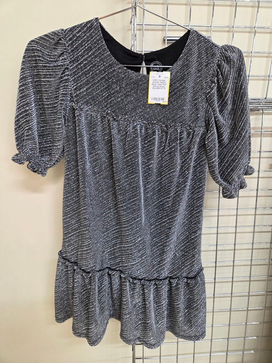 Wonder Nation Silver Lame Puff Sleeve Dress