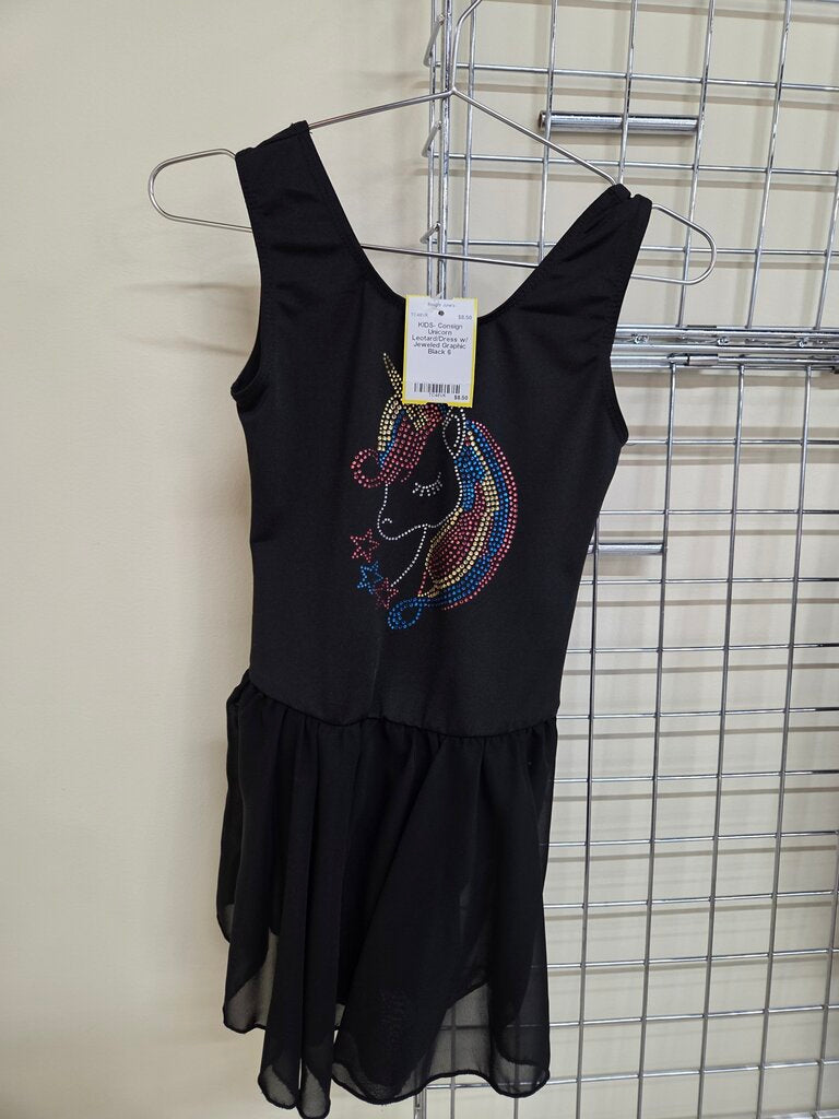 Unicorn Leotard/Dress w/ Jeweled Graphic