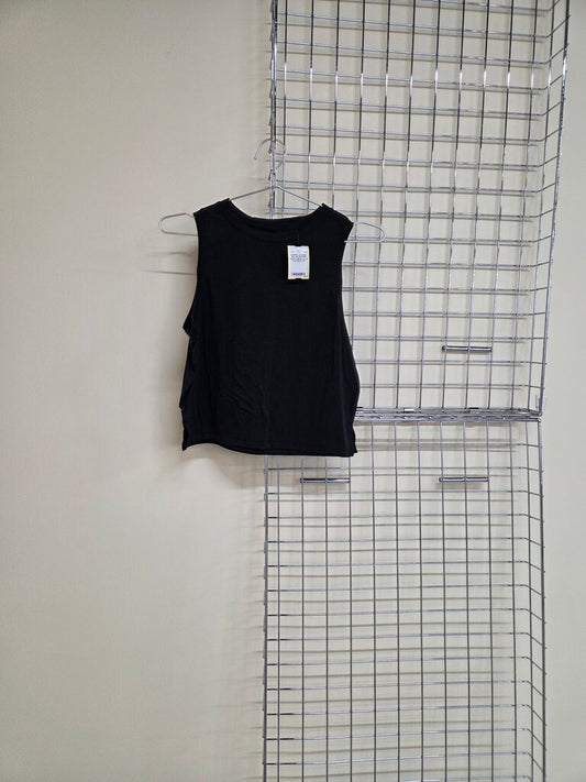 Juniors Black Crop Top