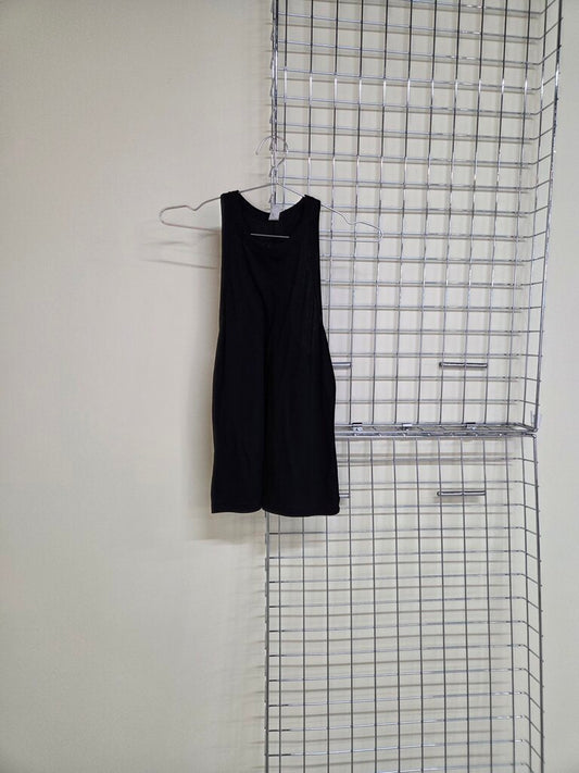 Juniors Black Ribbed Tank
