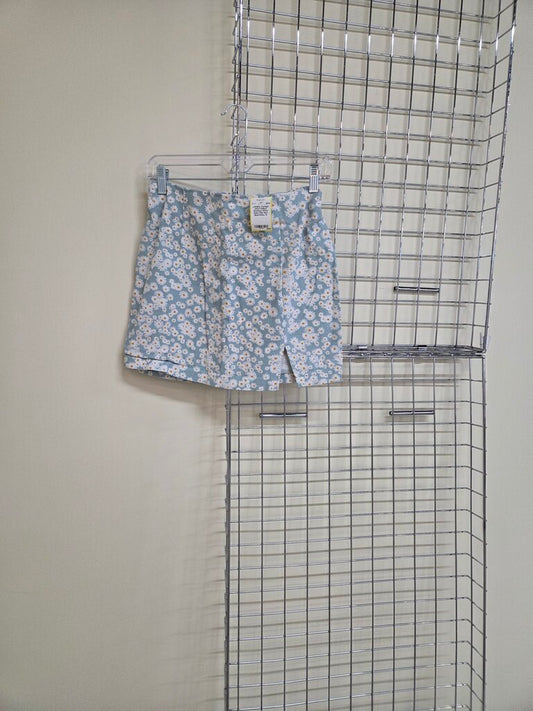 Womens White Daisy Mini Skirt