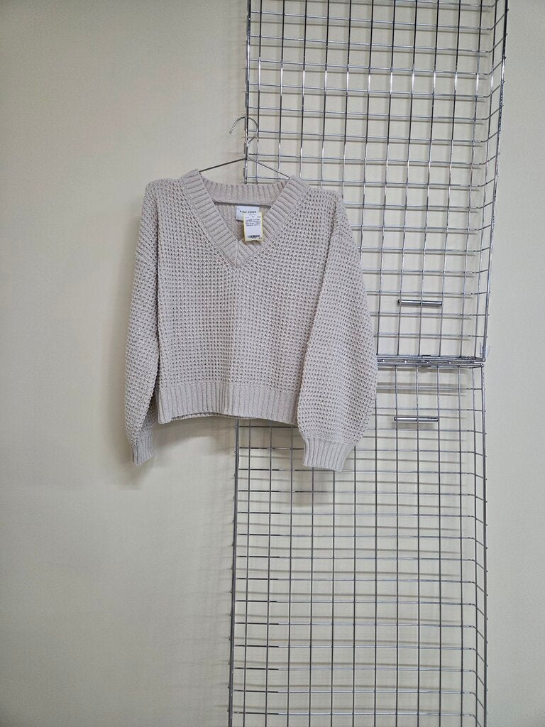 Women's Pink Rose V Neck Sweater