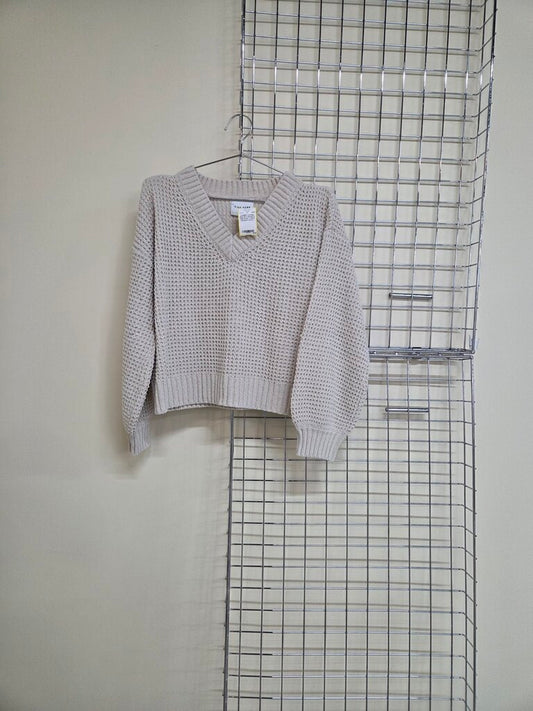 Women's Pink Rose V Neck Sweater