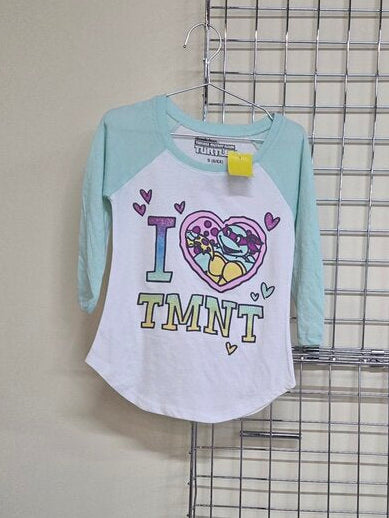 Girl's TMNT 3/4 Sleeve Tee Shirt 6x