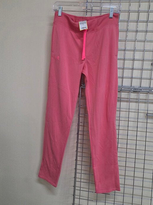 Girl's Pink Under Armour Sweat Pants Youth Lg