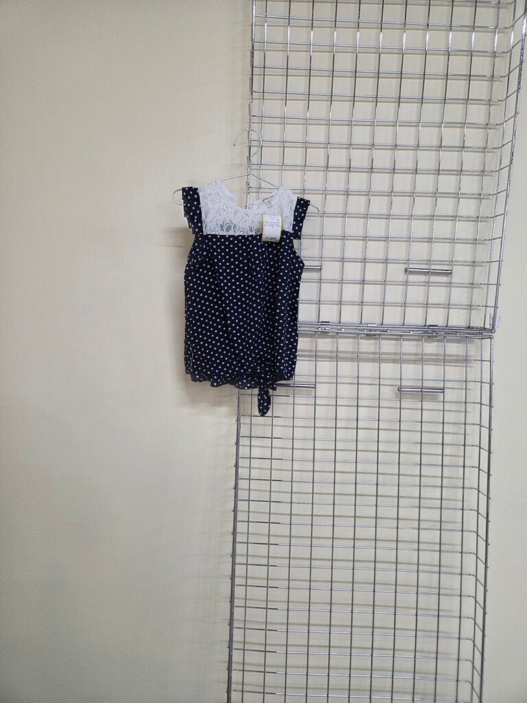 Girl's Sleeveless Polka Dot Top