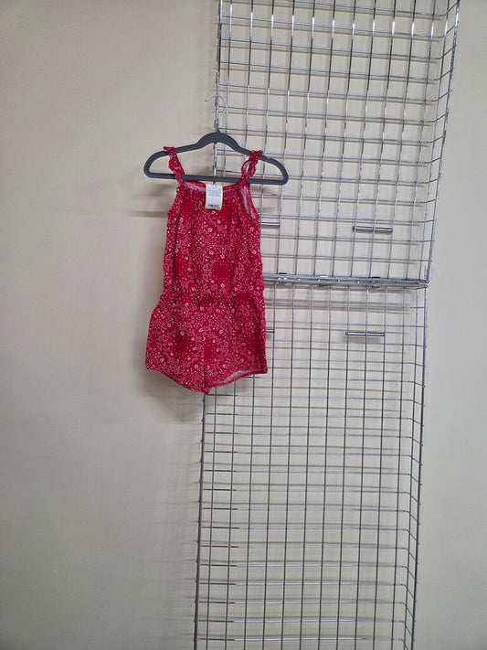 Girl's Osh Kosh Red & White Romper