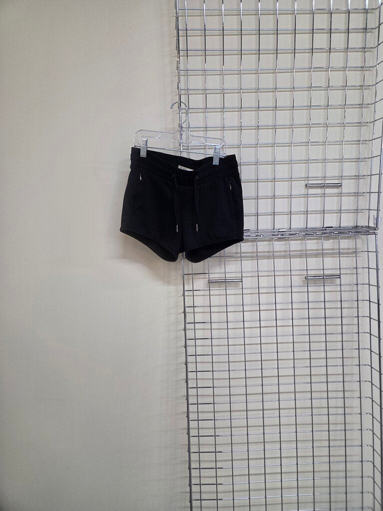 Girls Black Cotton Shorts