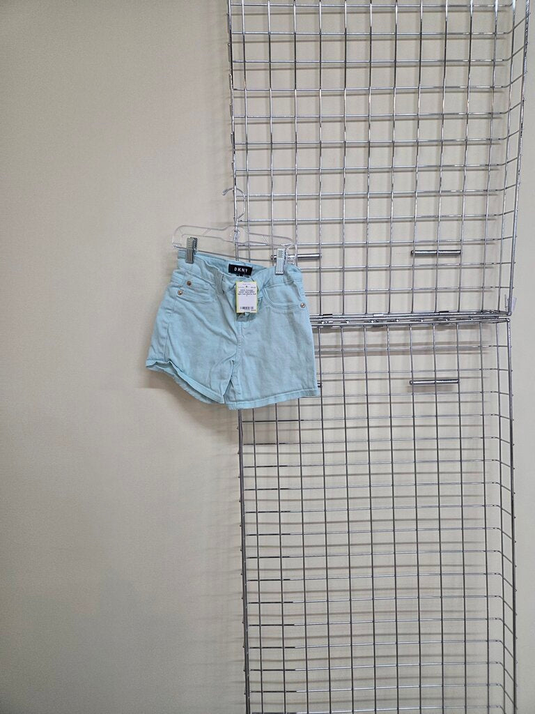 Girls DKNY light teal shorts