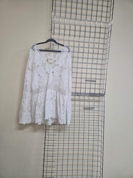 Women's White Lace Long Sleeve Shirt