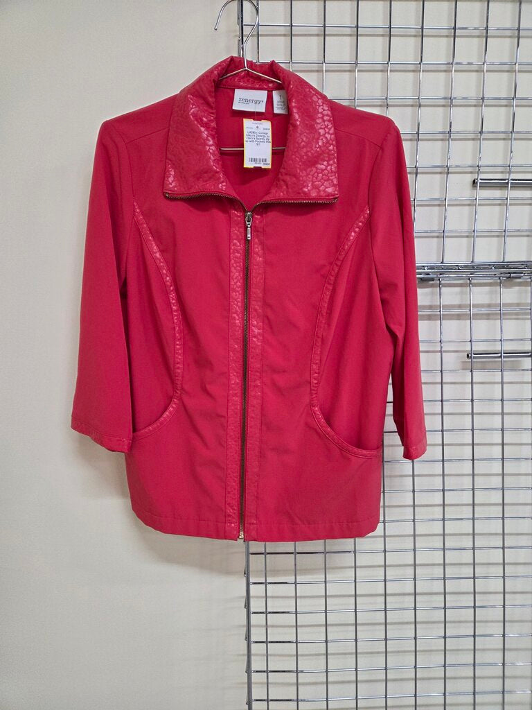 Zenergy by Chico's Sparkly Zip up with Pockets