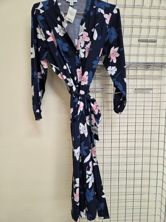 Free Assembly Floral Button Dress with Tie