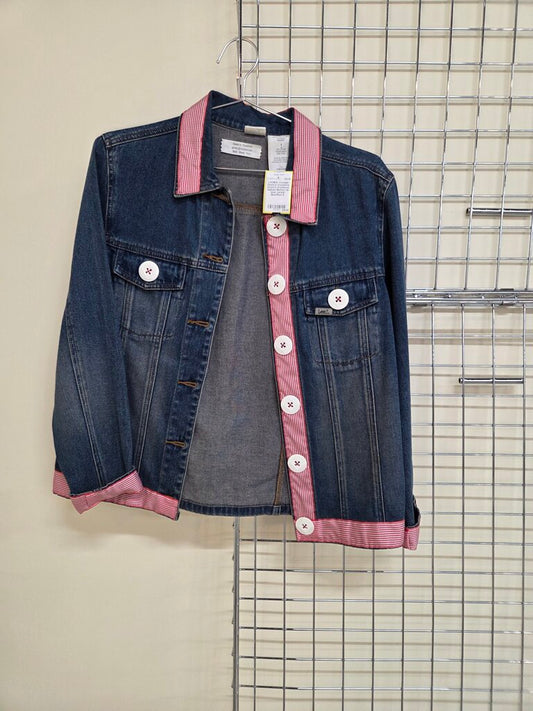 Geeto's Creations Gigham Button Up Jean Jacket