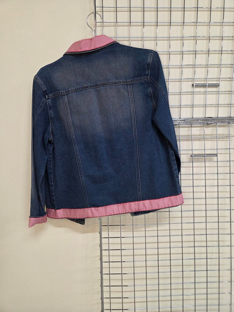 Geeto's Creations Gigham Button Up Jean Jacket