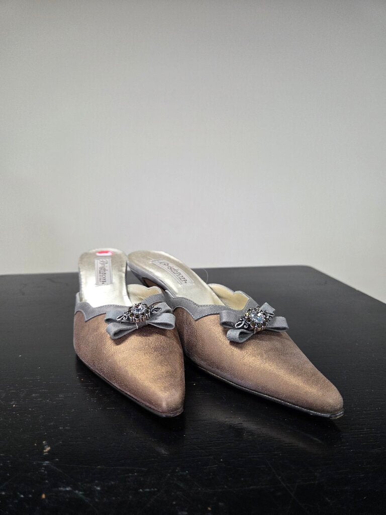 Brighton Pointed Toe Embellished Kitten Heel
