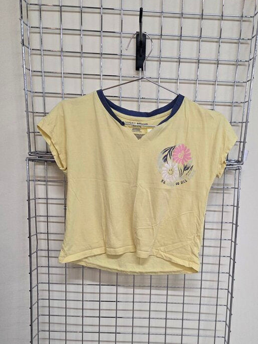 Girl's Lucky Brand Yellow Tee L 12/14