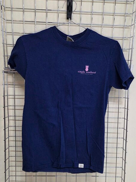 Women's Simply Southern Navy Tee Shirt Sz S
