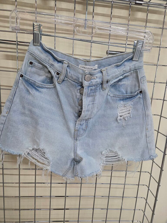 PACSUN Button Fly Distressed Cutoff Shorts sz 25